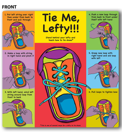 Tie Shoes Instruction card